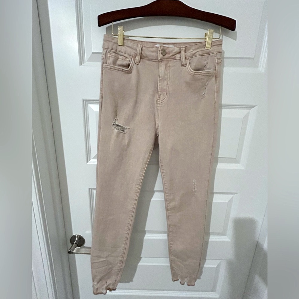 Vervet High Rise Skinny Distressed Jeans Light Rose Pink Size 29